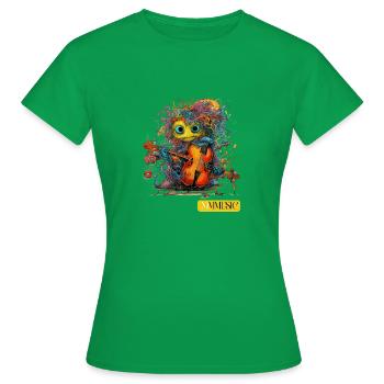 Shirt: Cute Monster Music Instrument Süß - Frauen T-Shirt - Kelly Green - Vorne - AI Model Female 172 dark (172cm)