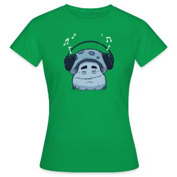 Aus Liebe zur Musik - Frauen T-Shirt - Kelly Green - Vorne - AI Model Female 172 dark (172cm)