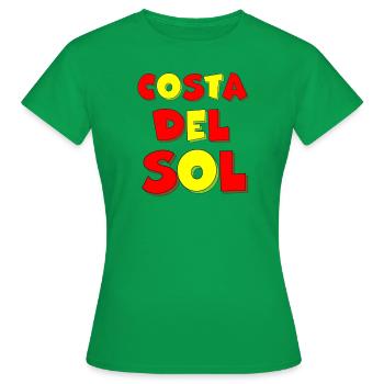 Costa del Sol , Spanien Andalusien - Frauen T-Shirt - Kelly Green - Vorne - AI Model Female 172 dark (172cm)