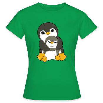 Câlin de pingouin - T-shirt Femme - vert - Devant - AI Model Female 172 dark (172cm)