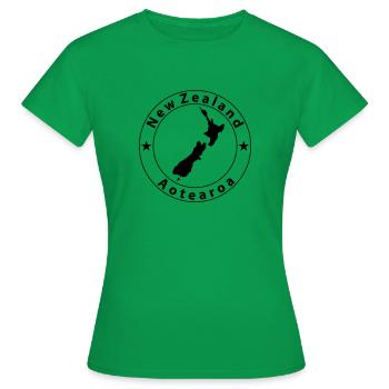 New Zealand - Frauen T-Shirt - Kelly Green - Vorne - AI Model Female 172 dark (172cm)