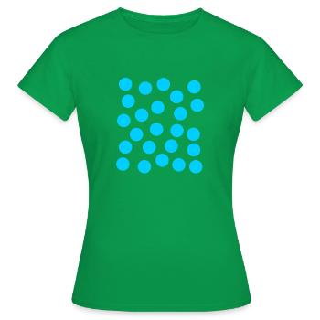 blue dots - Women's T-Shirt - kelly green - Front - AI Model Female 172 dark (172cm)
