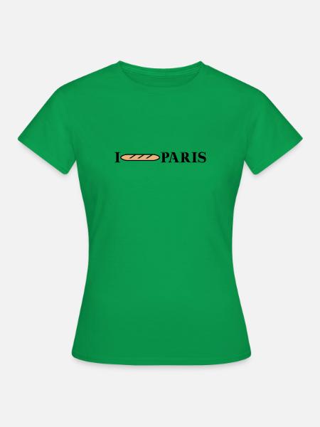 Frankreich Geschenkidee Paris Baguette - Frauen T-Shirt - Kelly Green