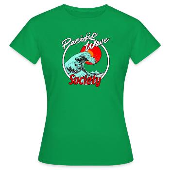 Pacific Wave Society - Frauen T-Shirt - Kelly Green - Vorne - AI Model Female 172 dark (172cm)