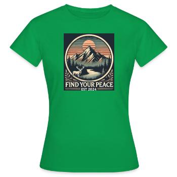 Tranquillité des Alpes - T-shirt Femme - vert - Devant - AI Model Female 172 dark (172cm)