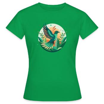 Oiseau libre - T-shirt Femme - vert - Devant - AI Model Female 172 dark (172cm)