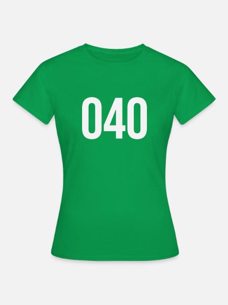 040 Hamburg Vorwahl - Frauen T-Shirt - Kelly Green