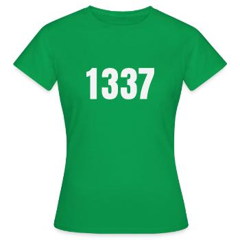 1337 - Frauen T-Shirt - Kelly Green - Vorne - AI Model Female 172 dark (172cm)