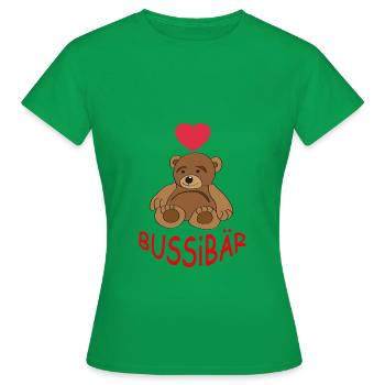 Bussi Baer - Frauen T-Shirt - Kelly Green - Vorne - AI Model Female 172 dark (172cm)