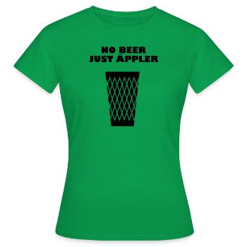 Pas de bière - Nur Äppler im Gerippten - T-shirt Femme - vert - Devant - AI Model Female 172 dark (172cm)