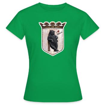 J'aime la chemise BERLIN. Ours de Berlin. - T-shirt Femme - vert - Devant - AI Model Female 172 dark (172cm)