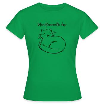 Chat - Mon commentaire - noir - T-shirt Femme - vert - Devant - AI Model Female 172 dark (172cm)