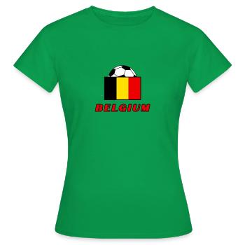 BELGIUM national team design - Women's T-Shirt - kelly green - Front - AI Model Female 172 dark (172cm)