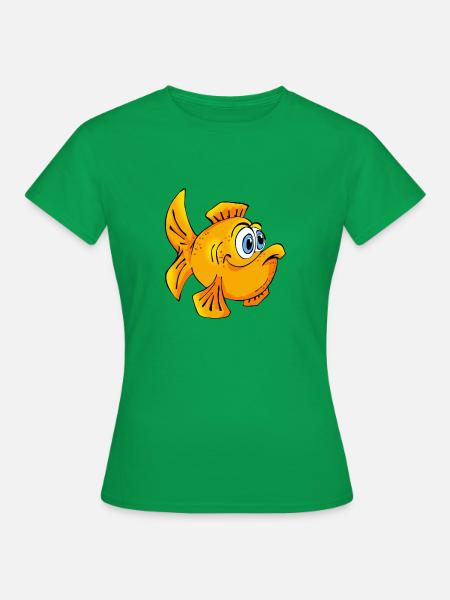 Fisch Goldfisch comic Cartoon - Frauen T-Shirt - Kelly Green
