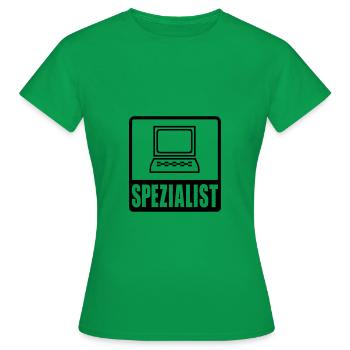PC-Spezialist - Frauen T-Shirt - Kelly Green - Vorne - AI Model Female 172 dark (172cm)