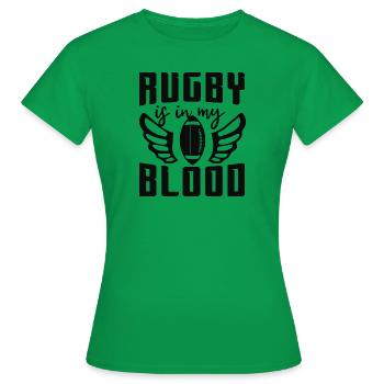 Rugby Rugbyspieler Teamsport Kontaktsport - Frauen T-Shirt - Kelly Green - Vorne - AI Model Female 172 dark (172cm)
