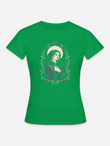 Die Vampirin mit den schwarzen Rosen - Frauen T-Shirt - Kelly Green