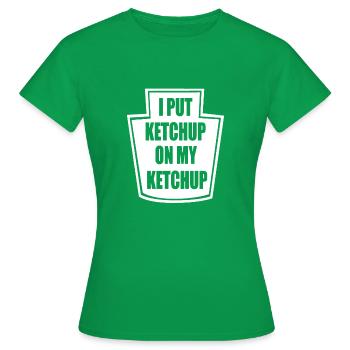 J’ai mis du ketchup sur mon merch de ketchup - T-shirt Femme - vert - Devant - AI Model Female 172 dark (172cm)