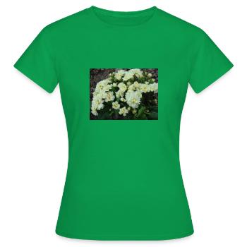 White filled scented primroses in spring - Women's T-Shirt - kelly green - Front - AI Model Female 172 dark (172cm)