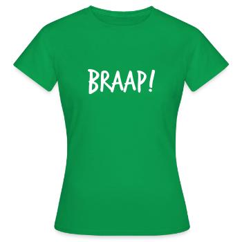 MTB Mountainbike Braap! Start your Engine - Frauen T-Shirt - Kelly Green - Vorne - AI Model Female 172 dark (172cm)