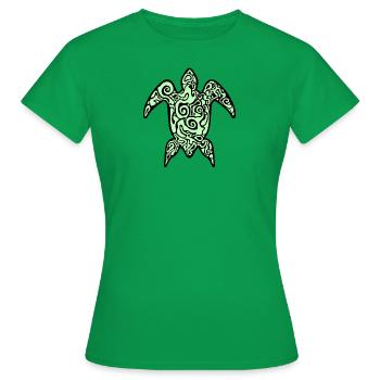tatouage tortue, dessin de tortue de mer - T-shirt Femme - vert - Devant - AI Model Female 172 dark (172cm)