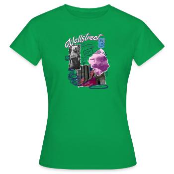 Wallstreet Fan Börsen Fan - Frauen T-Shirt - Kelly Green - Vorne - AI Model Female 172 dark (172cm)
