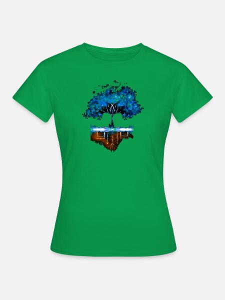 Blauer baum - Frauen T-Shirt - Kelly Green