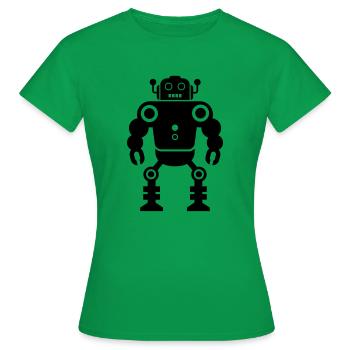 robots - Frauen T-Shirt - Kelly Green - Vorne - AI Model Female 172 dark (172cm)