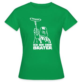 ich bin dein Brater - Frauen T-Shirt - Kelly Green - Vorne - AI Model Female 172 dark (172cm)