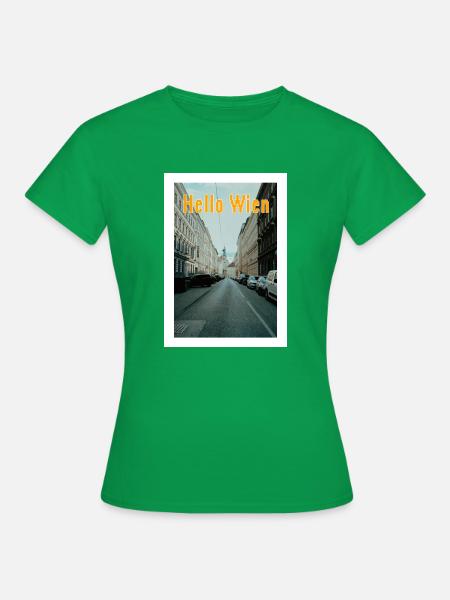Hello Wien - Frauen T-Shirt - Kelly Green