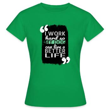 cadeau d’anniversaire beagle chien dicte chiens - T-shirt Femme - vert - Devant - AI Model Female 172 dark (172cm)