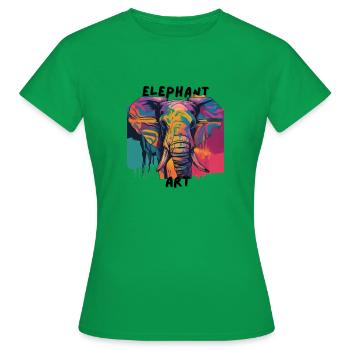 Africa Steppe and Animals - Women's T-Shirt - kelly green - Front - AI Model Female 172 dark (172cm)