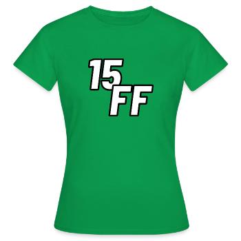 FF15 Meme LoL - Frauen T-Shirt - Kelly Green - Vorne - AI Model Female 172 dark (172cm)