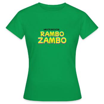 Aujourd’hui : RAMBO ZAMBO - T-shirt Femme - vert - Devant - AI Model Female 172 dark (172cm)