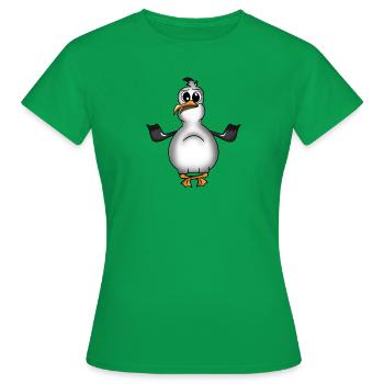 FUNNY SEAGULL MER DU NORD DE L'ALLEMAGNE DU NORD MER BALTIQUE MER DES WADDEN - T-shirt Femme - vert - Devant - AI Model Female 172 dark (172cm)
