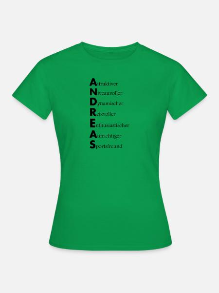 Andreas Vorname Name Andi Andy - Frauen T-Shirt - Kelly Green