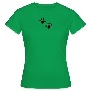 Les empreintes de la grenouille - T-shirt Femme - vert - Devant - AI Model Female 172 dark (172cm)