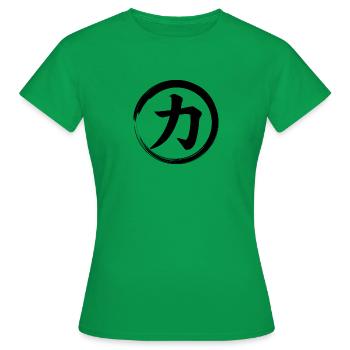 Chinese symbol for strenght - China, Asia - Women's T-Shirt - kelly green - Front - AI Model Female 172 dark (172cm)