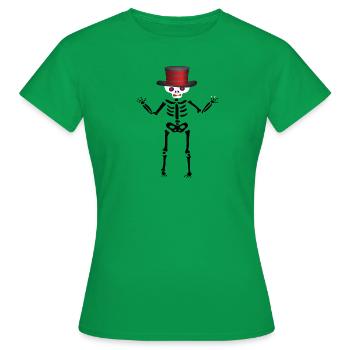 Skelett - Frauen T-Shirt - Kelly Green - Vorne - AI Model Female 172 dark (172cm)