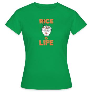 Le riz, c’est la vie - les amateurs de riz - T-shirt Femme - vert - Devant - AI Model Female 172 dark (172cm)