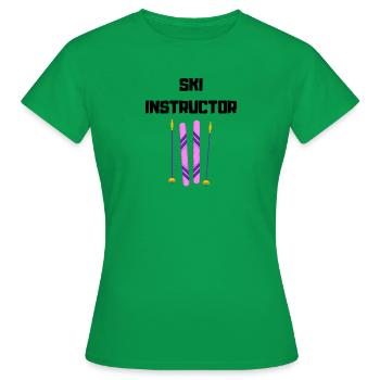 Moniteur de ski - T-shirt Femme - vert - Devant - AI Model Female 172 dark (172cm)