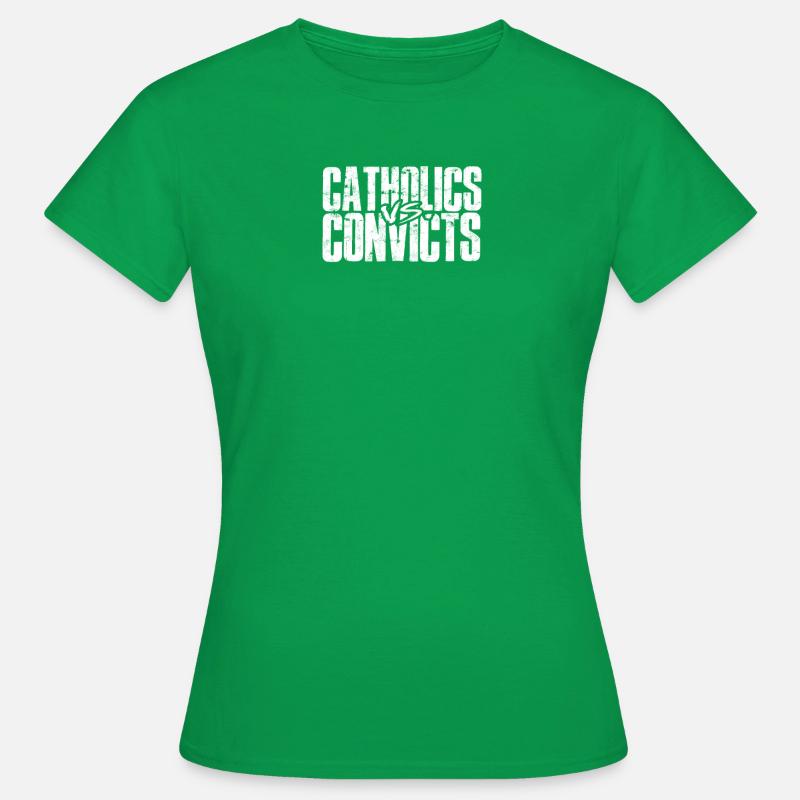 Catholics vs Convicts - catholic - Women's T-Shirt - kelly green