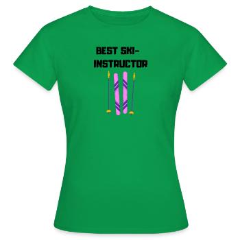 Meilleur moniteur de ski Meilleur moniteur de ski - T-shirt Femme - vert - Devant - AI Model Female 172 dark (172cm)