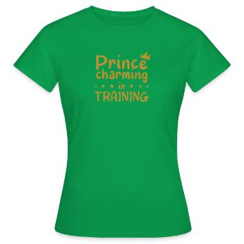 Prince charmant en formation - conte de fées - T-shirt Femme - vert - Devant - AI Model Female 172 dark (172cm)
