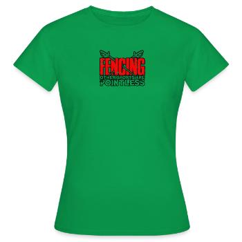 Escrime Les autres sports sont inutiles - combat à l’épée - T-shirt Femme - vert - Devant - AI Model Female 172 dark (172cm)