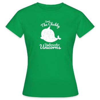 Sauvez les licornes sous-marines potelées - baleine - T-shirt Femme - vert - Devant - AI Model Female 172 dark (172cm)