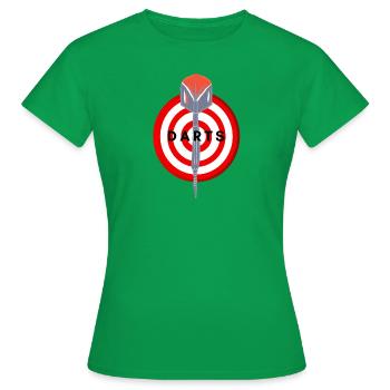 Fléchettes avec disque et flèche - T-shirt Femme - vert - Devant - AI Model Female 172 dark (172cm)