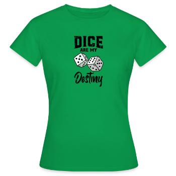 Würfel sind mein Schicksal - Brettspiele - Frauen T-Shirt - Kelly Green - Vorne - AI Model Female 172 dark (172cm)