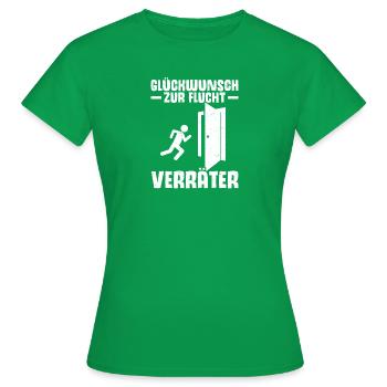 Jobwechsel Abschied Verabschiedung Kollege Verräte - Frauen T-Shirt - Kelly Green - Vorne - AI Model Female 172 dark (172cm)