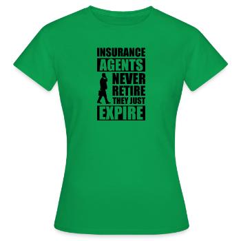Agent d’assurance Évaluateur Courtier d’assurance - T-shirt Femme - vert - Devant - AI Model Female 172 dark (172cm)